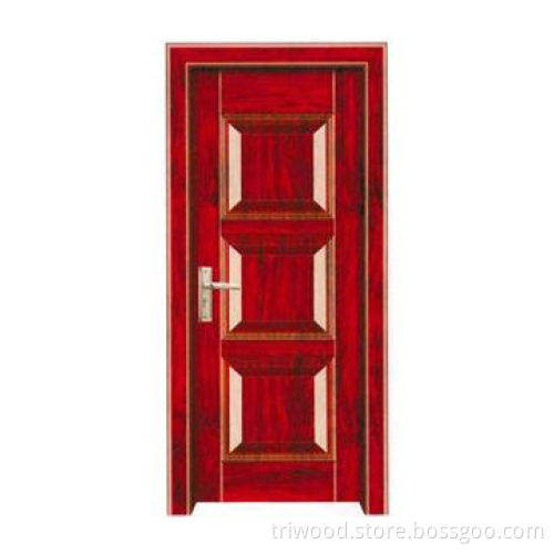 Exquisite Interior Steel Wooden Door with Natural Wood-like Painted Steel